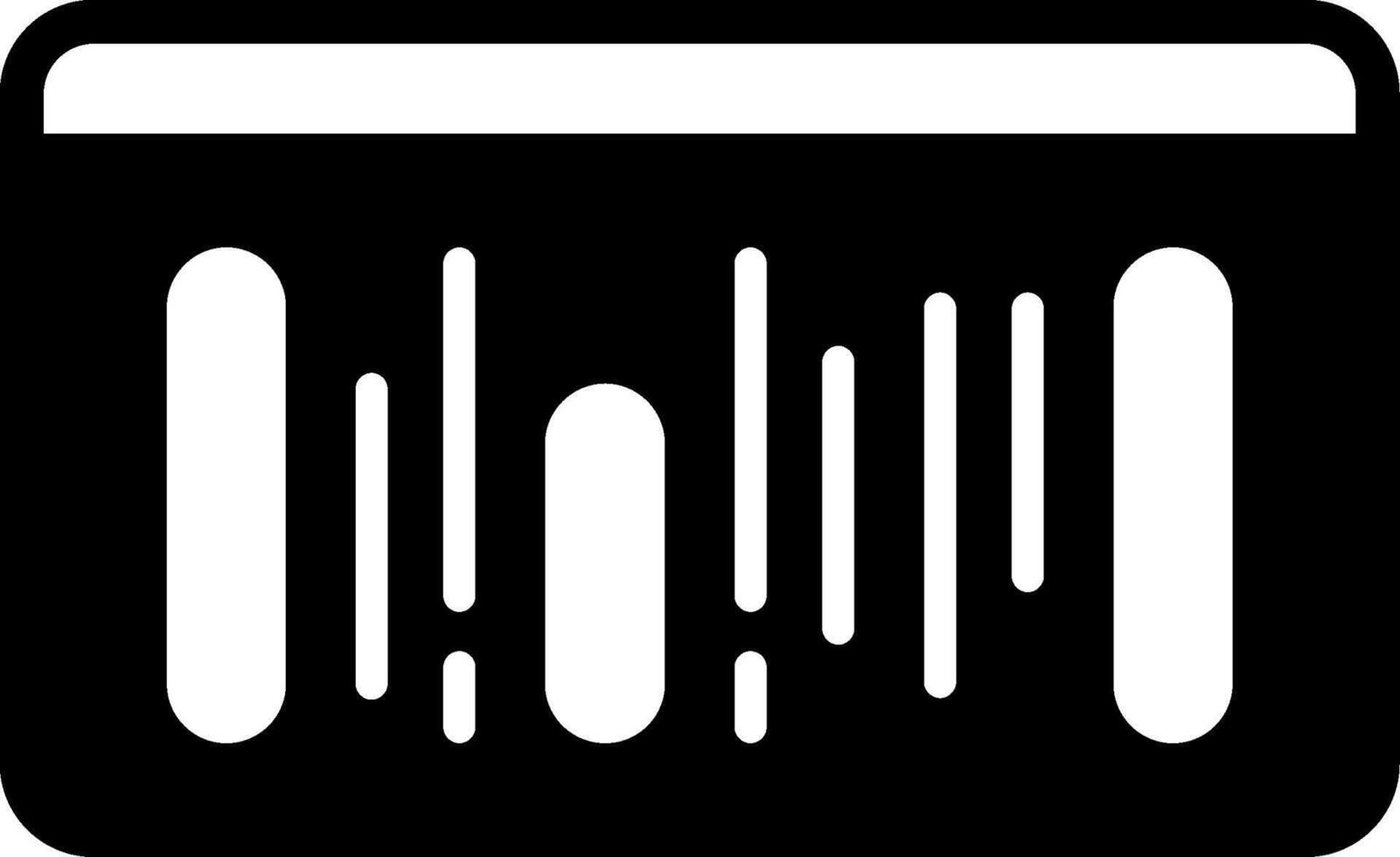 Barcode Glyph Style Icon vector