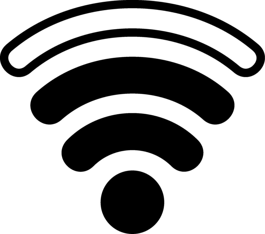Wi-Fi Symbol Glyph Style Icon vector