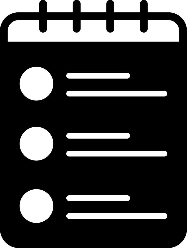 Shopping List Glyph Style Icon vector