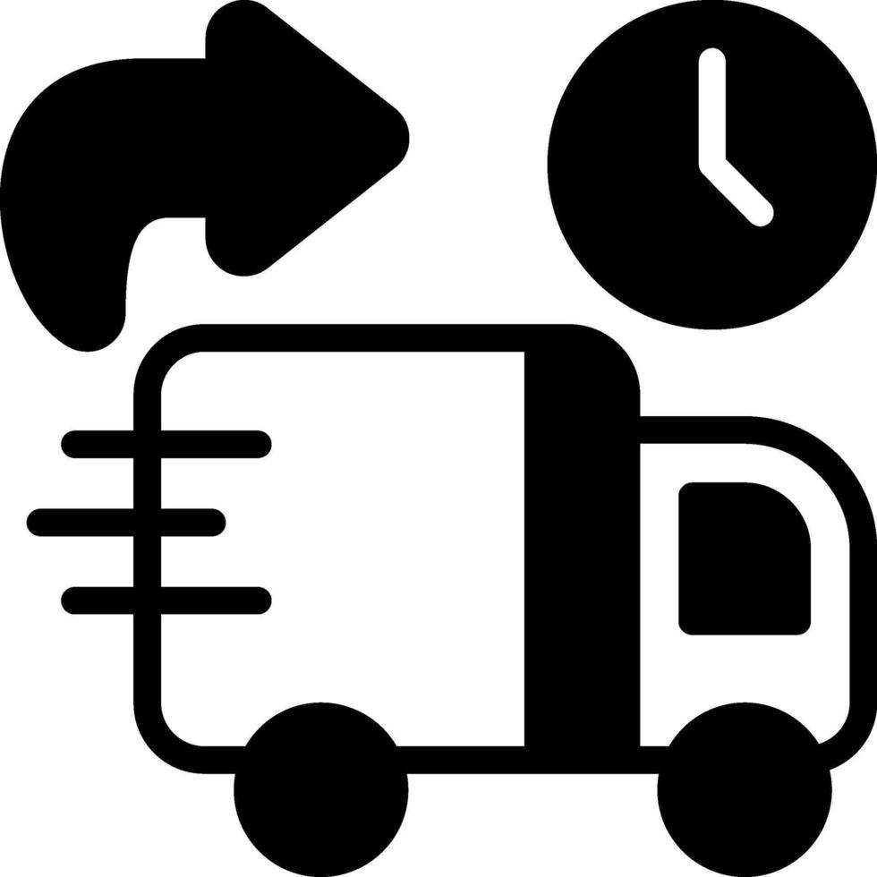 Next Day Delivery Glyph Style Icon vector