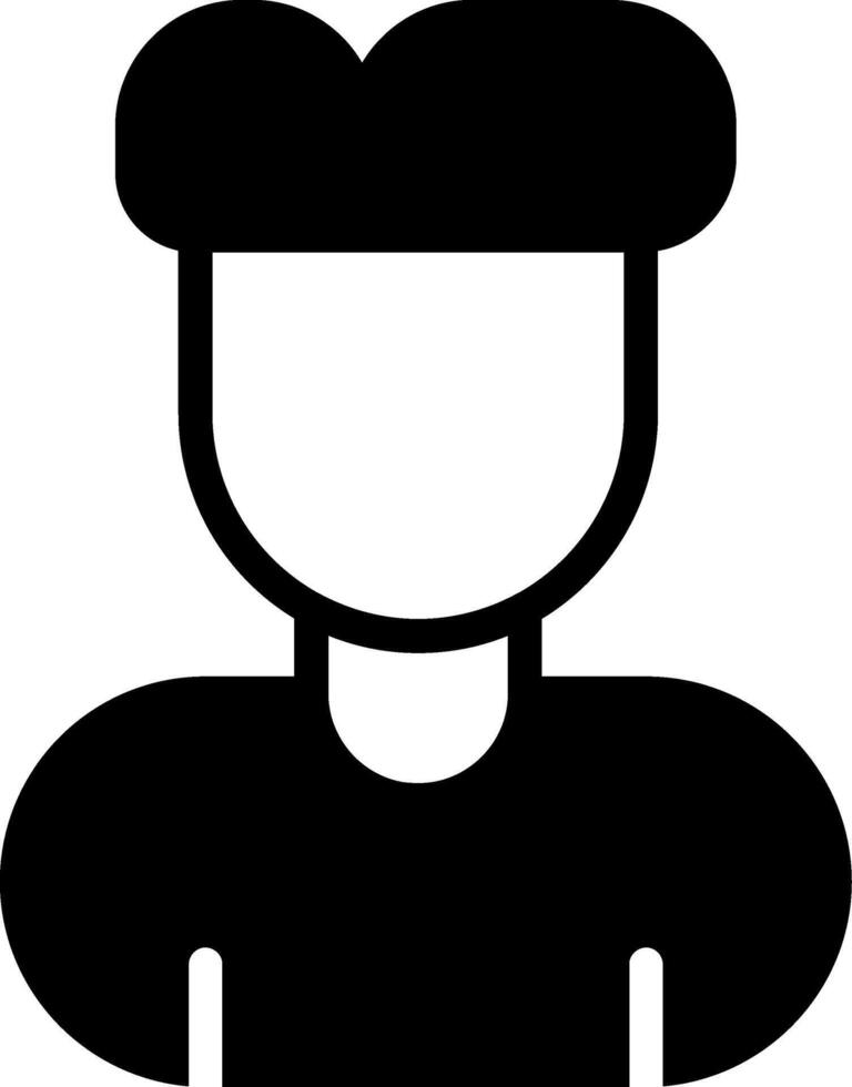 User Profile Glyph Style Icon vector