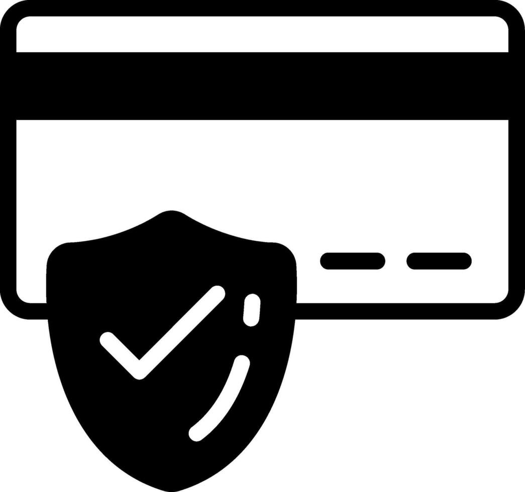 Secure Payment Glyph Style Icon vector