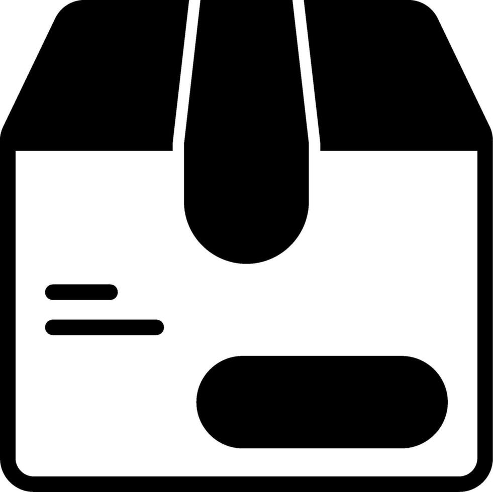 Carton Box Glyph Style Icon vector