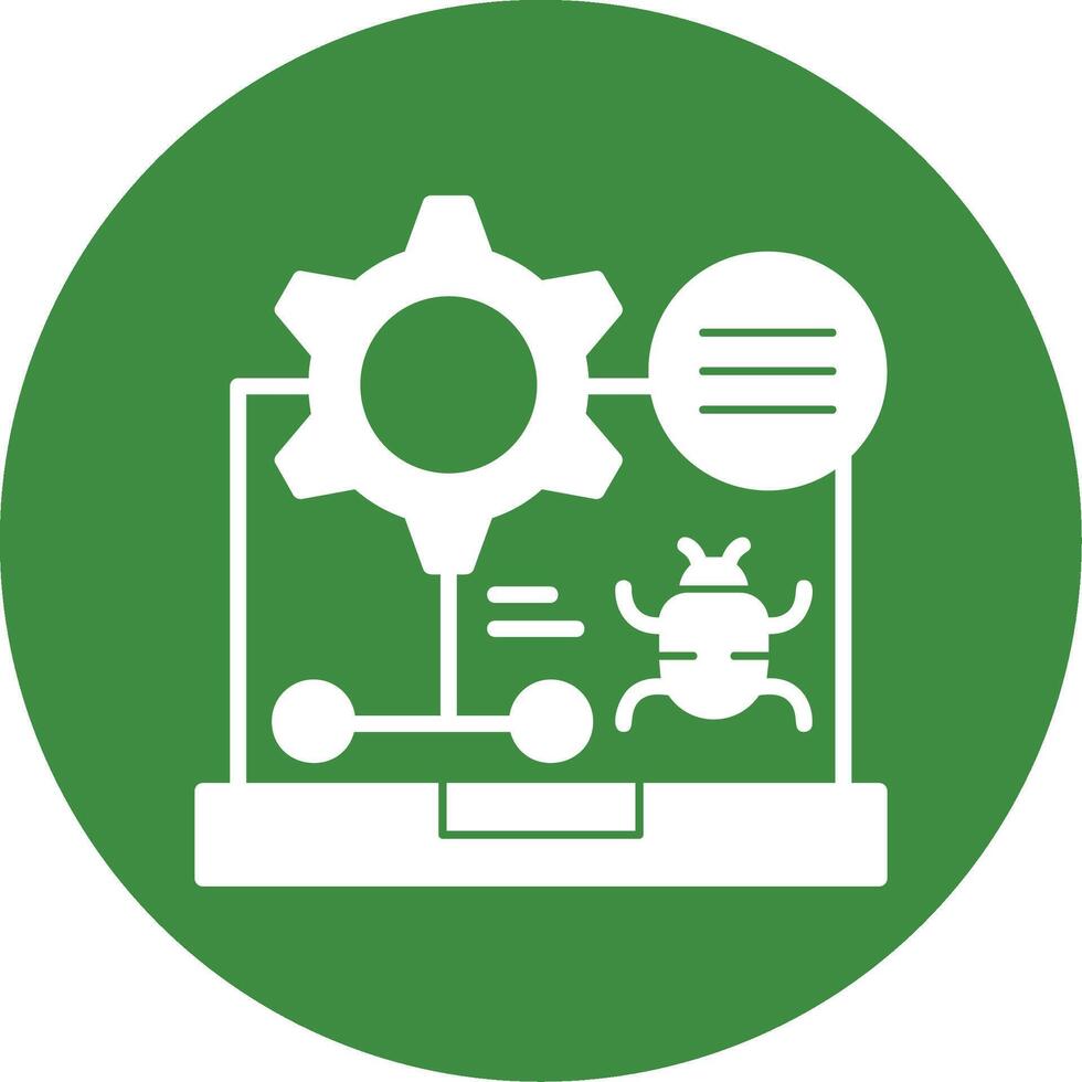 Debug Glyph Style Icon vector