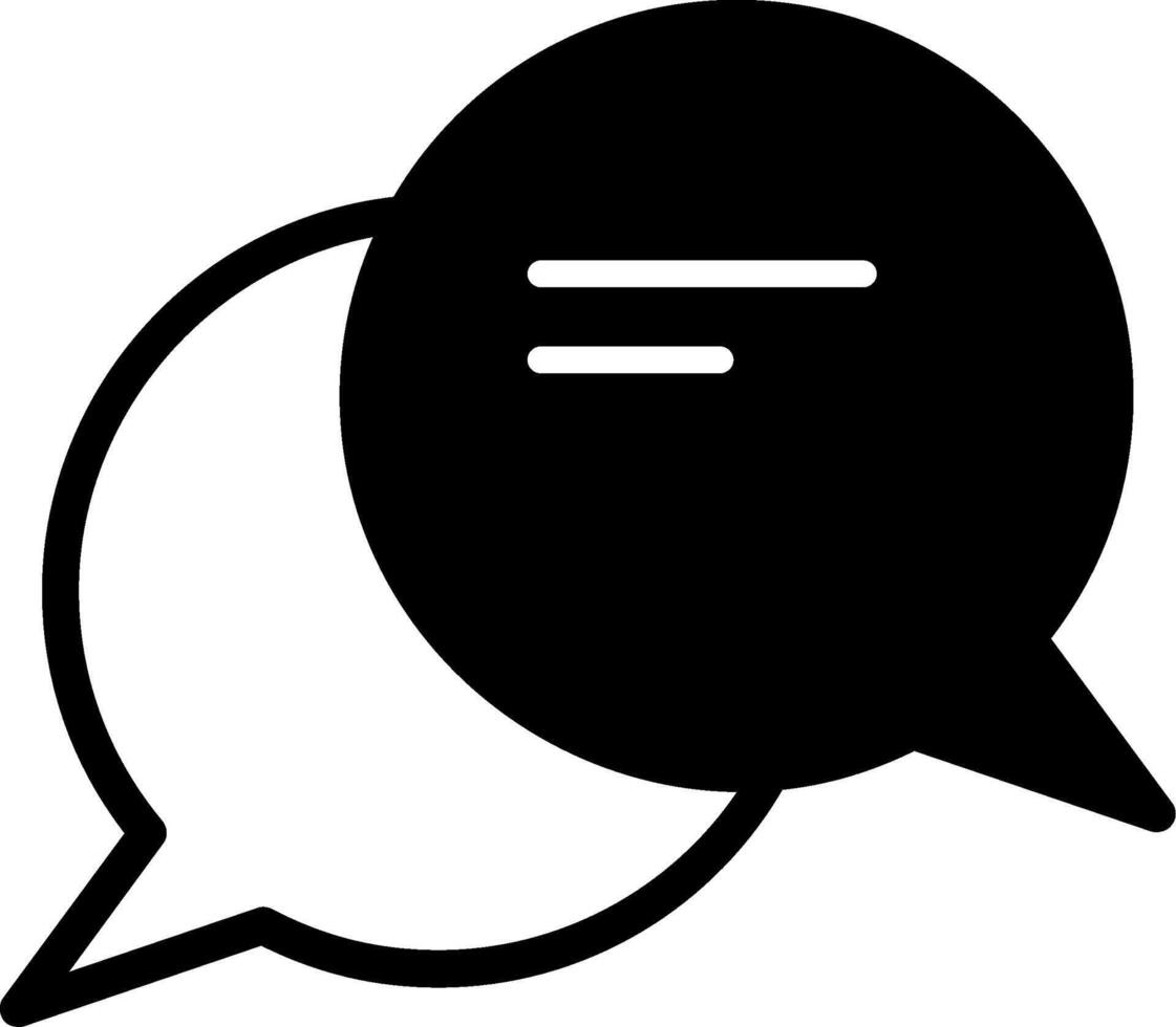 Chat Bubble Glyph Style Icon vector