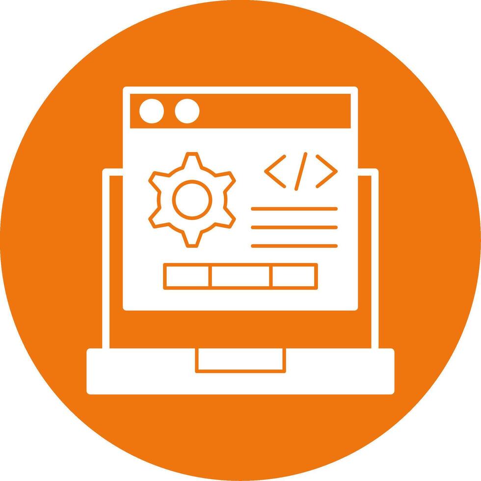 Code Setting Glyph Style Icon vector