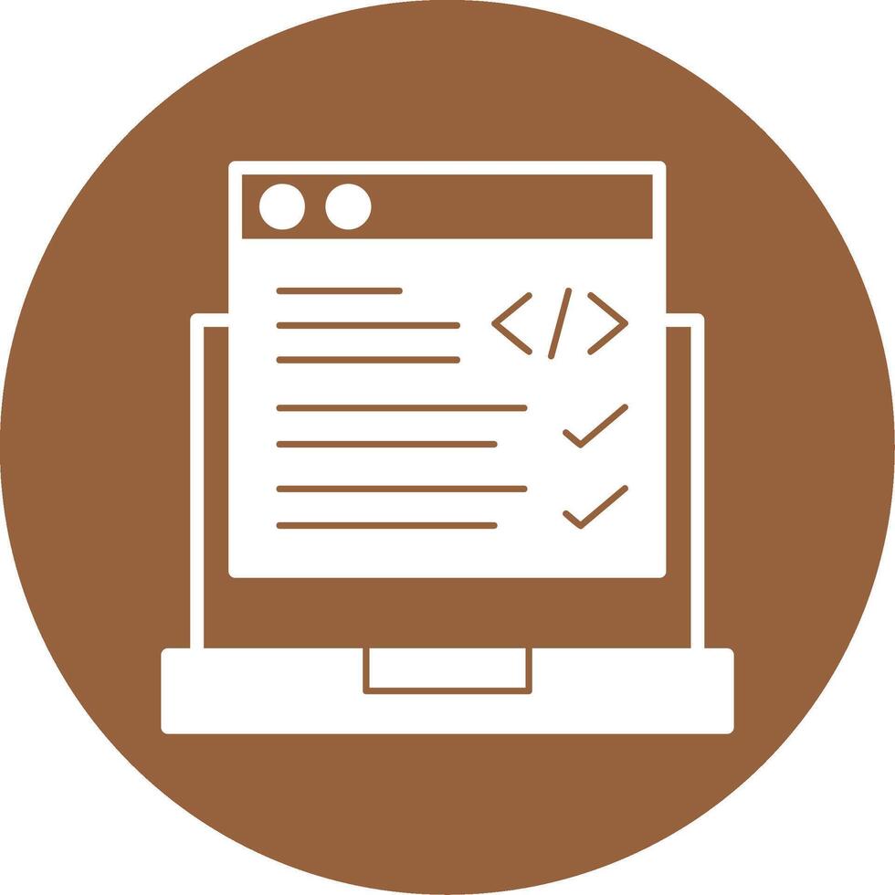 Code Correction Glyph Style Icon vector