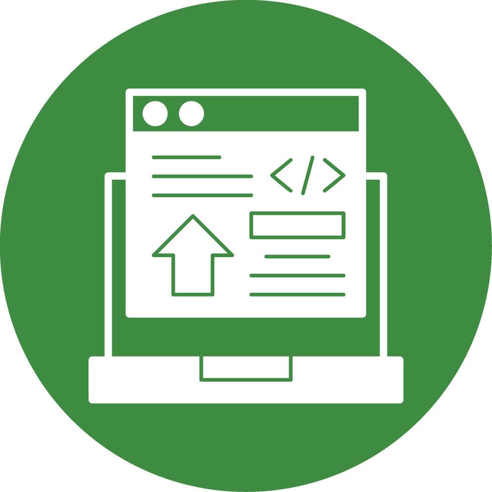 Frontend Development Glyph Style Icon vector