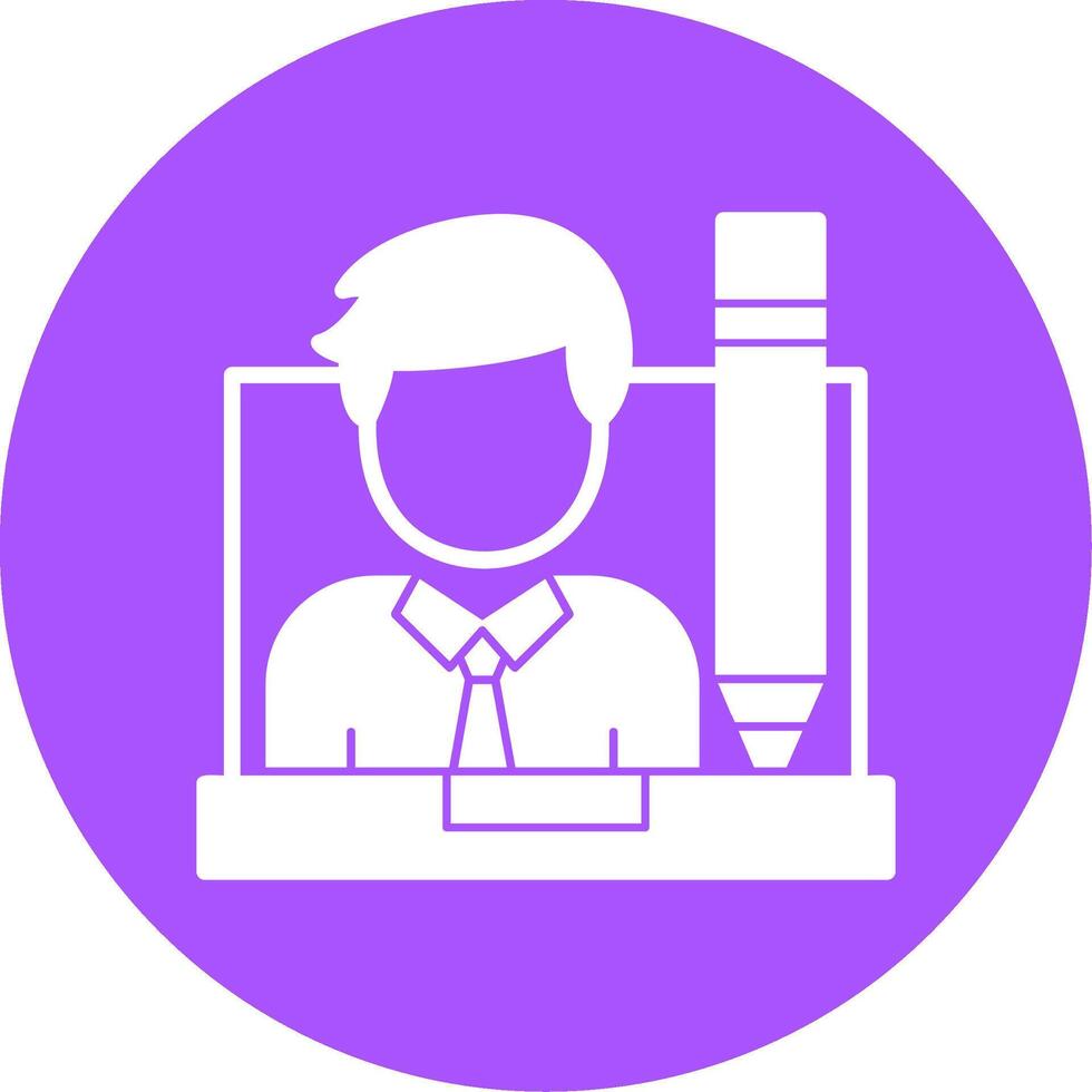 Graphic Designer Glyph Style Icon vector