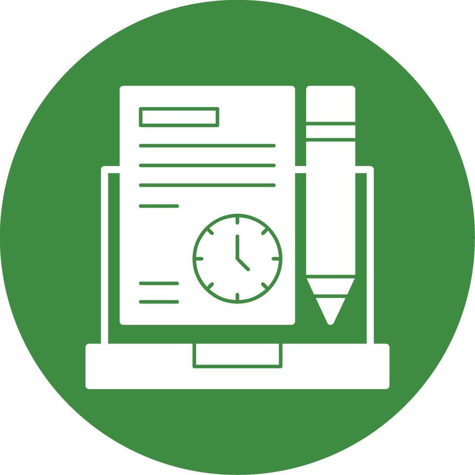 Project Deadline Glyph Style Icon vector