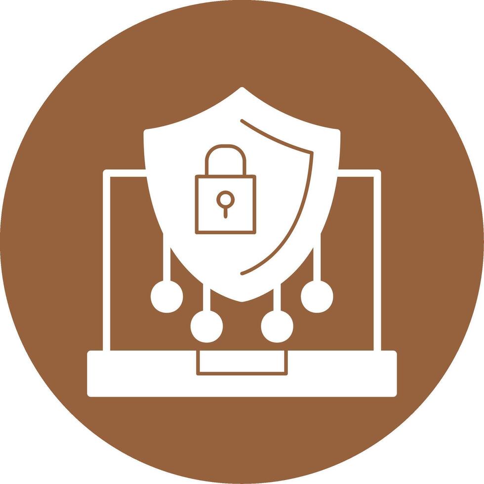 Data Security Glyph Style Icon vector