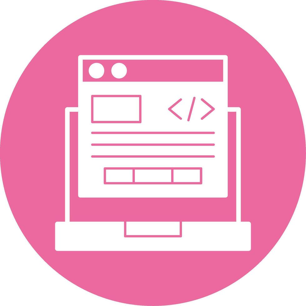 Programming Glyph Style Icon vector