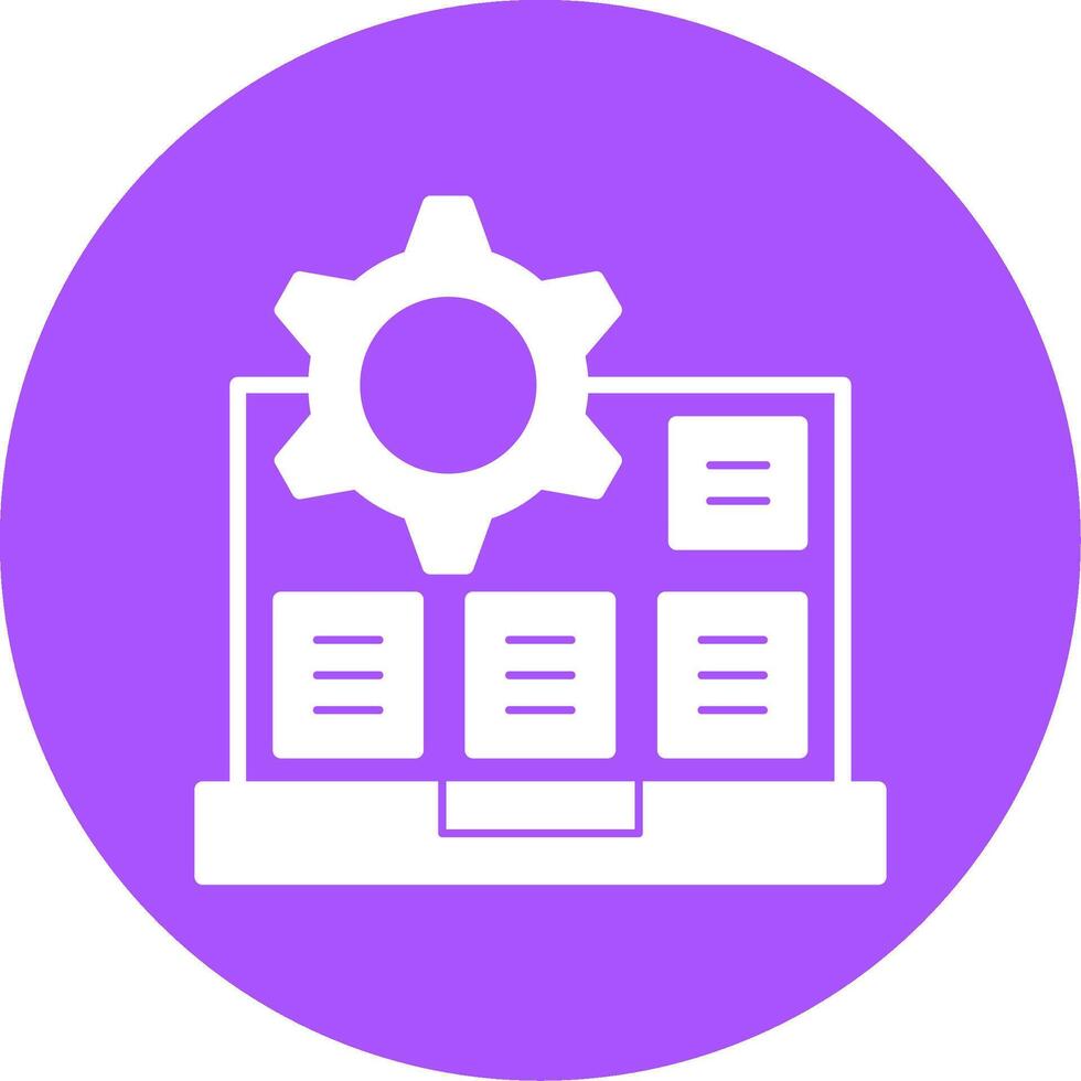 Algorithm Glyph Style Icon vector