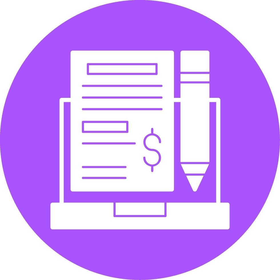 Project Budget Glyph Style Icon vector