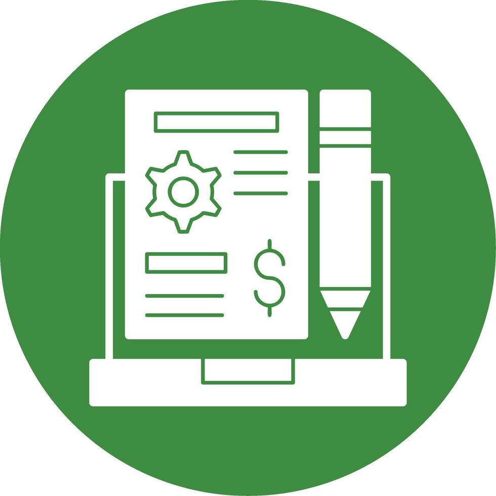 Project Plan Glyph Style Icon vector