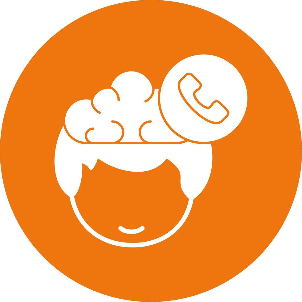 Phone Glyph Style Icon vector