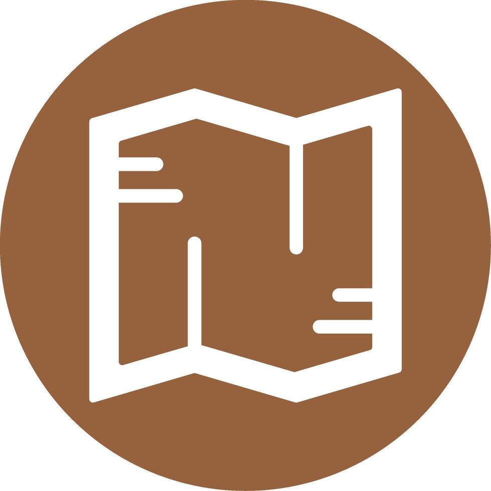 Map Glyph Style Icon vector
