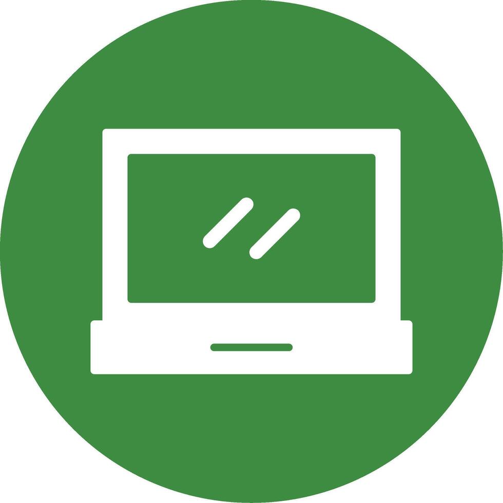 Laptop Glyph Style Icon vector