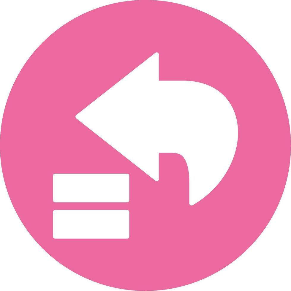 Backward Glyph Style Icon vector