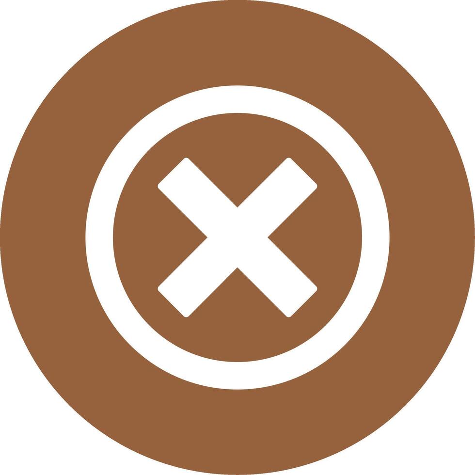 Crossmark Glyph Style Icon vector