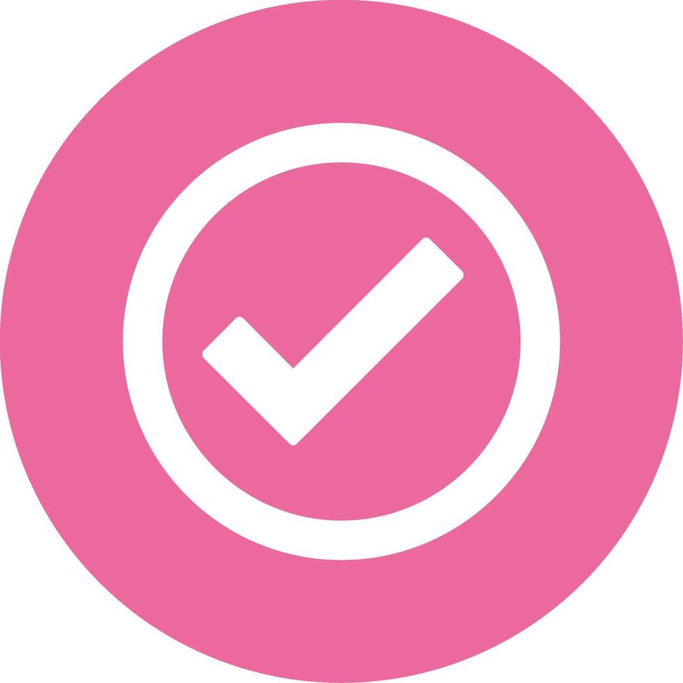Chekmark Glyph Style Icon vector