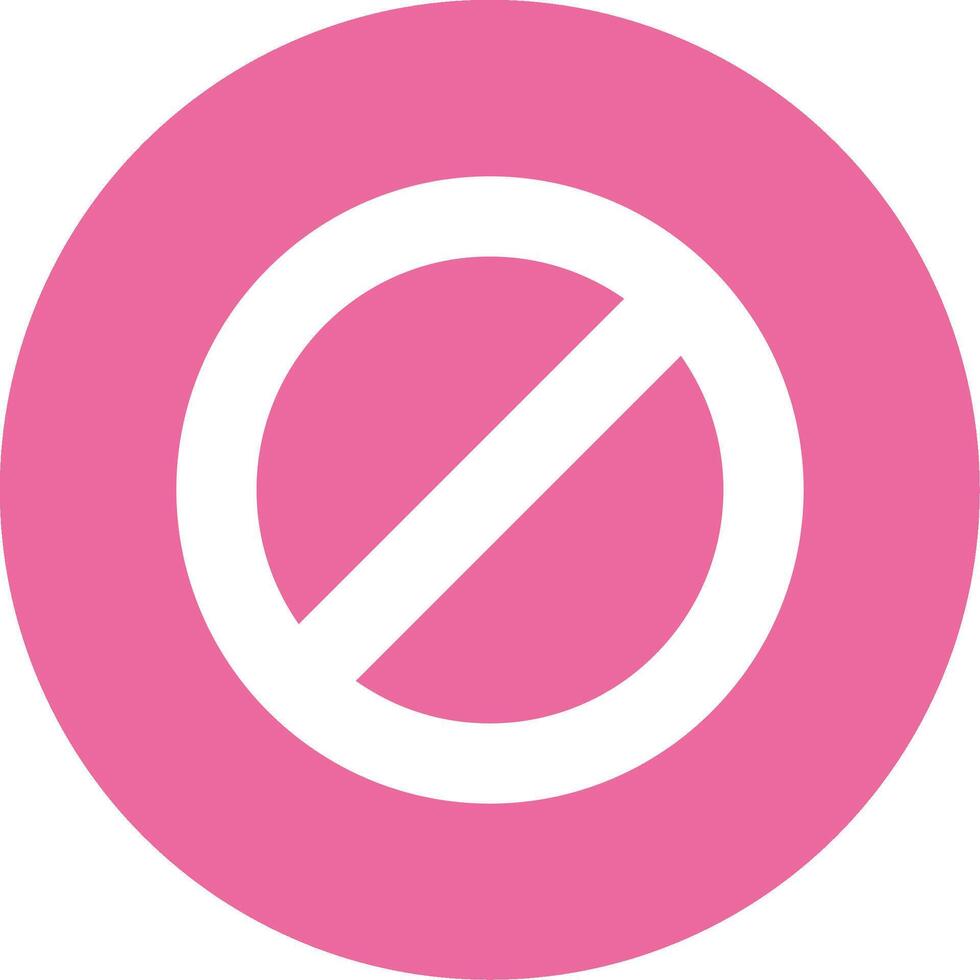Banned Glyph Style Icon vector