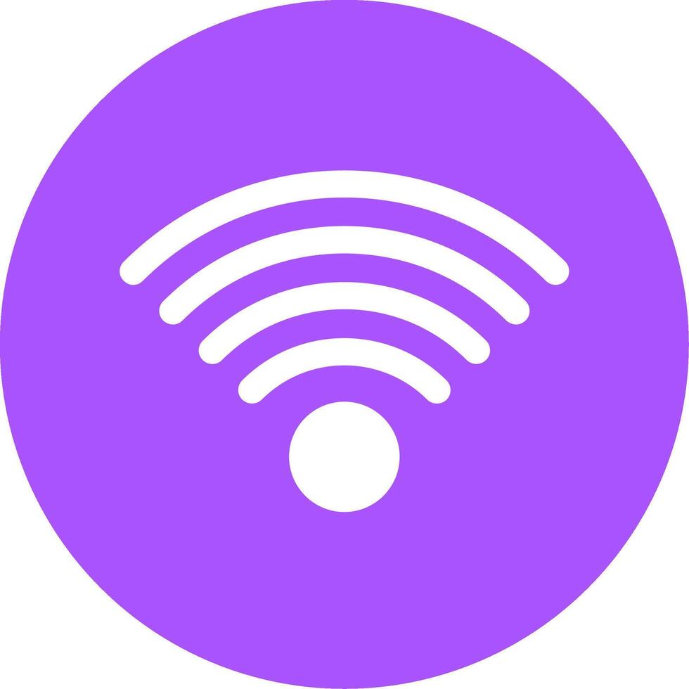 Wifi Signal Glyph Style Icon vector