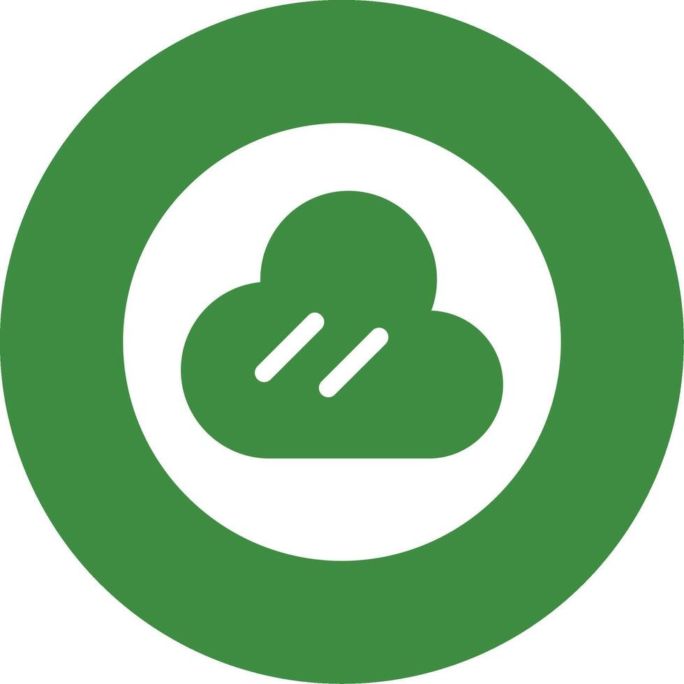 Cloud Circle Glyph Style Icon vector