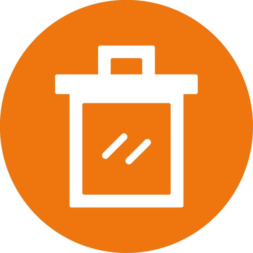 Recycle Bin Glyph Style Icon vector