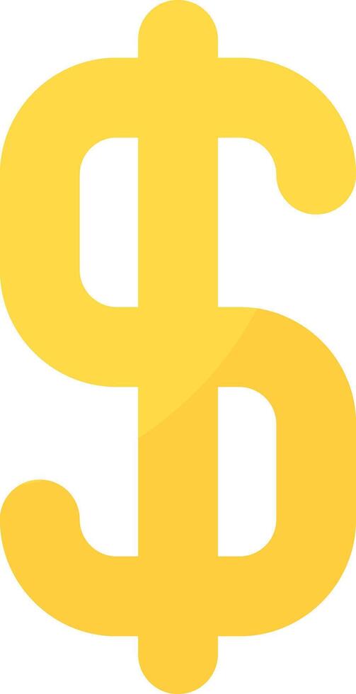 Dollar Sign Flat Style Icon vector