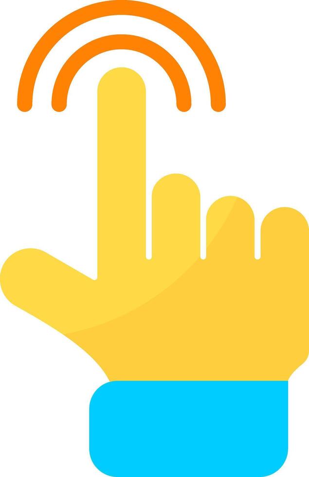 Hand Clicking Mouse Flat Style Icon vector