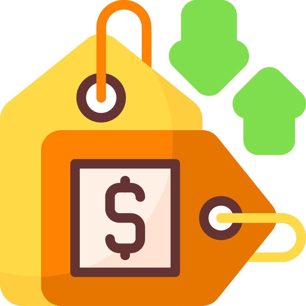 Price Comparison Flat Style Icon vector