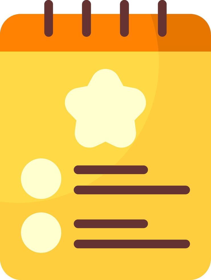 Wishlist Star Flat Style Icon vector