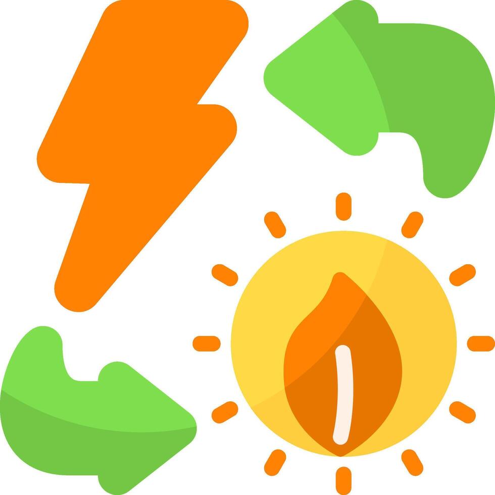 Energy Efficient Flat Style Icon vector