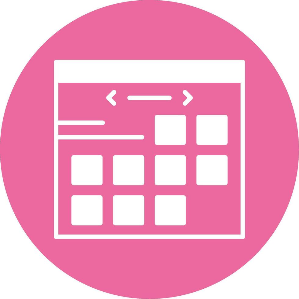 Calendar Glyph Style Icon vector