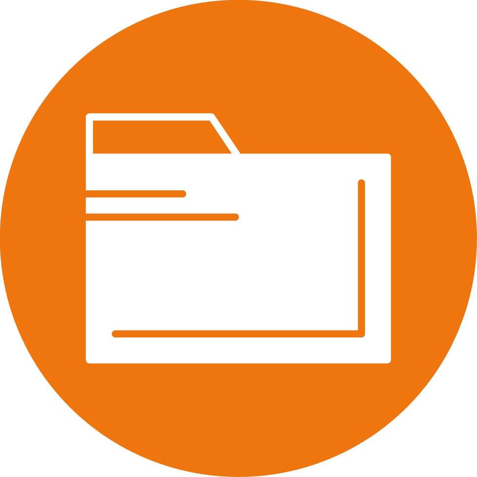 Folder Glyph Style Icon vector