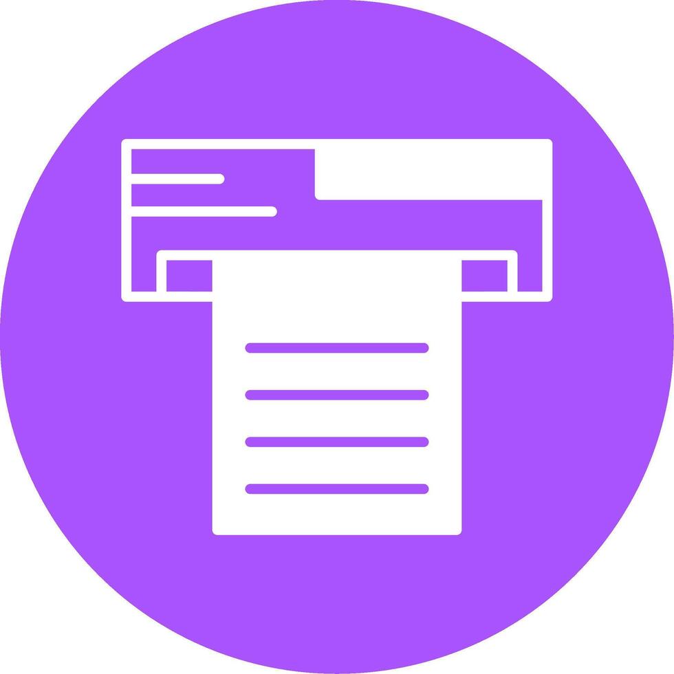 Print Glyph Style Icon vector