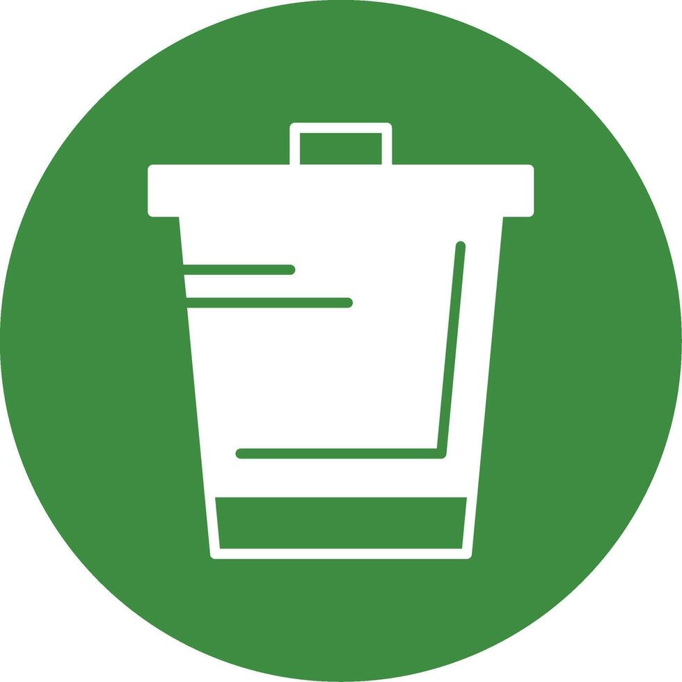 Trash Glyph Style Icon vector