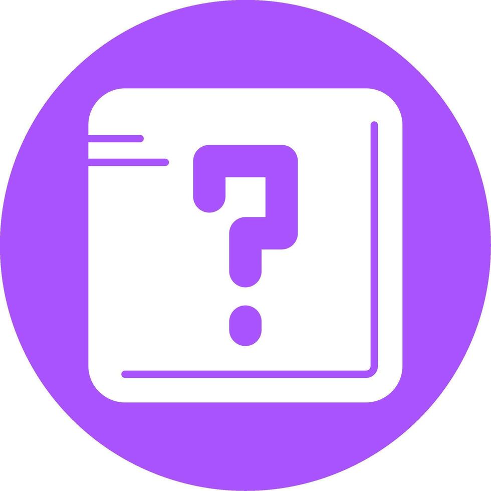 Question mark Glyph Style Icon vector