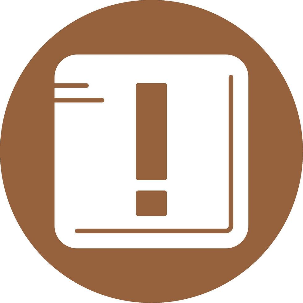 Exclamation mark Glyph Style Icon vector