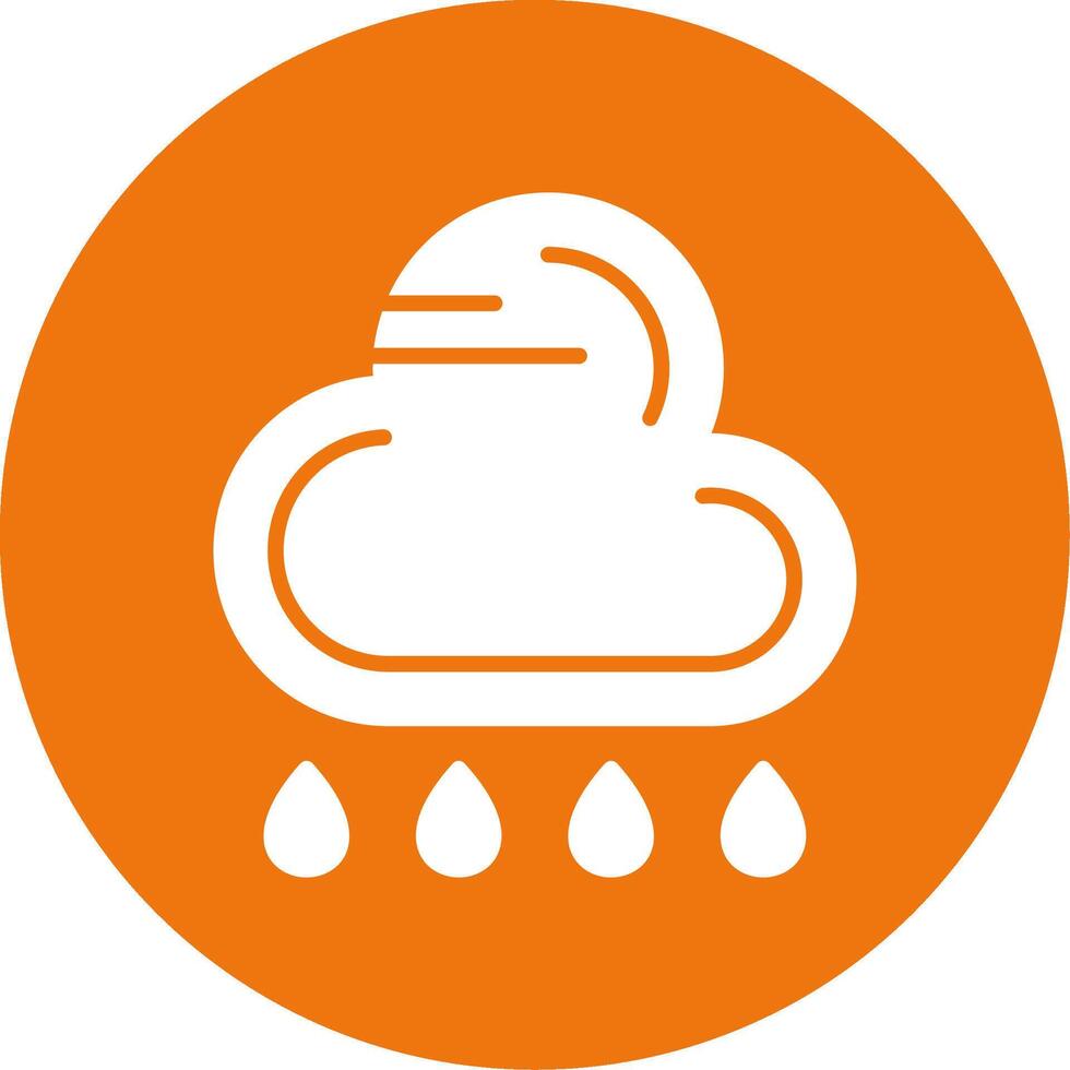 Rain Glyph Style Icon vector