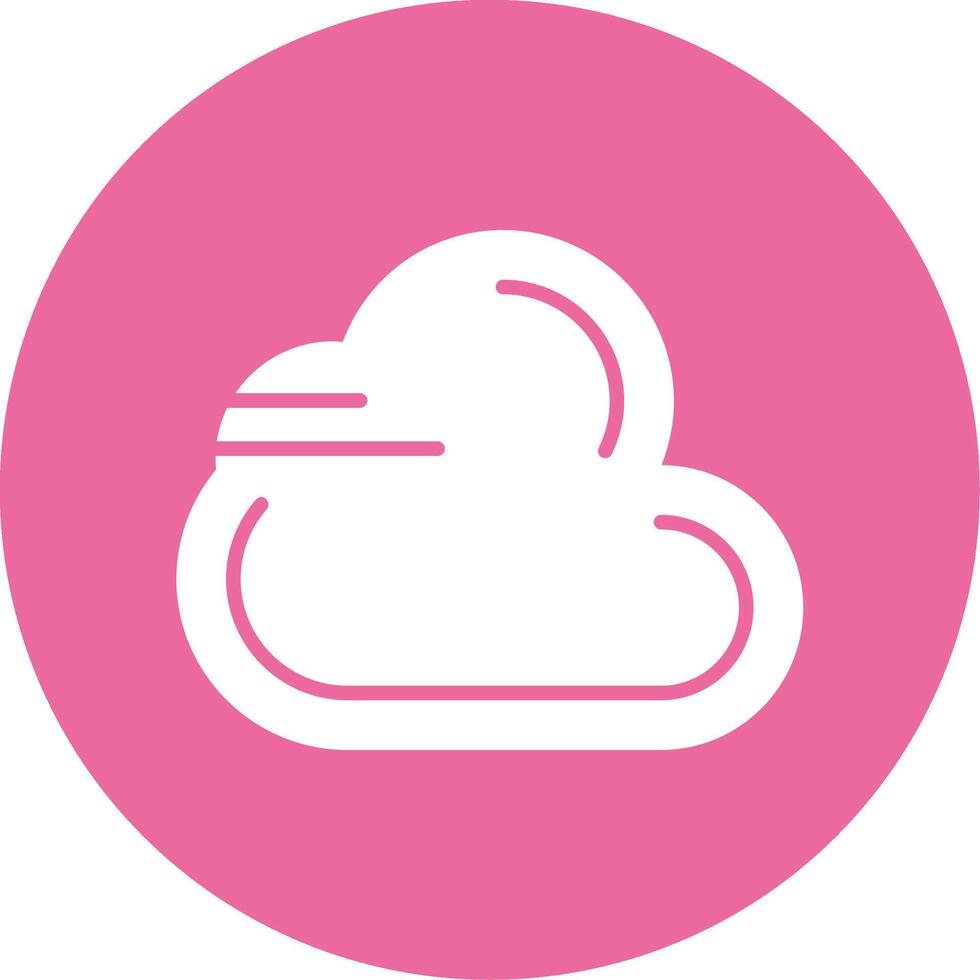Cloud Glyph Style Icon vector