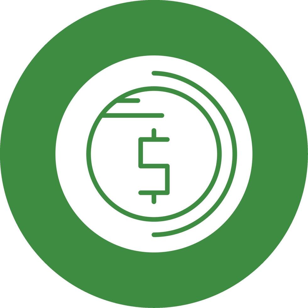 Dollar sign Glyph Style Icon vector