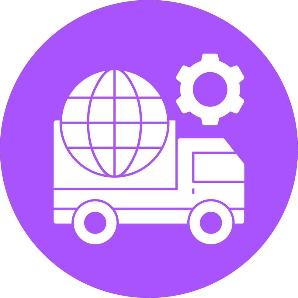 Logistics Glyph Style Icon vector