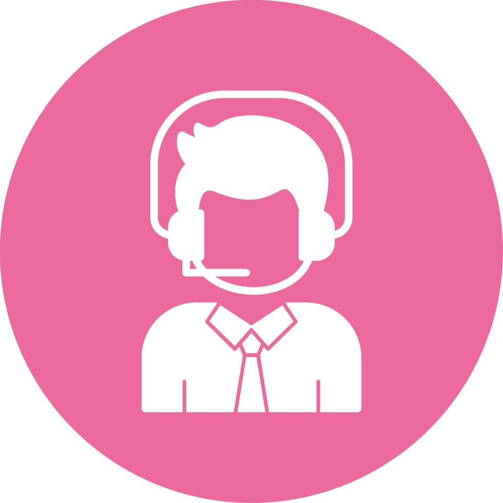 Helpdesk Glyph Style Icon vector