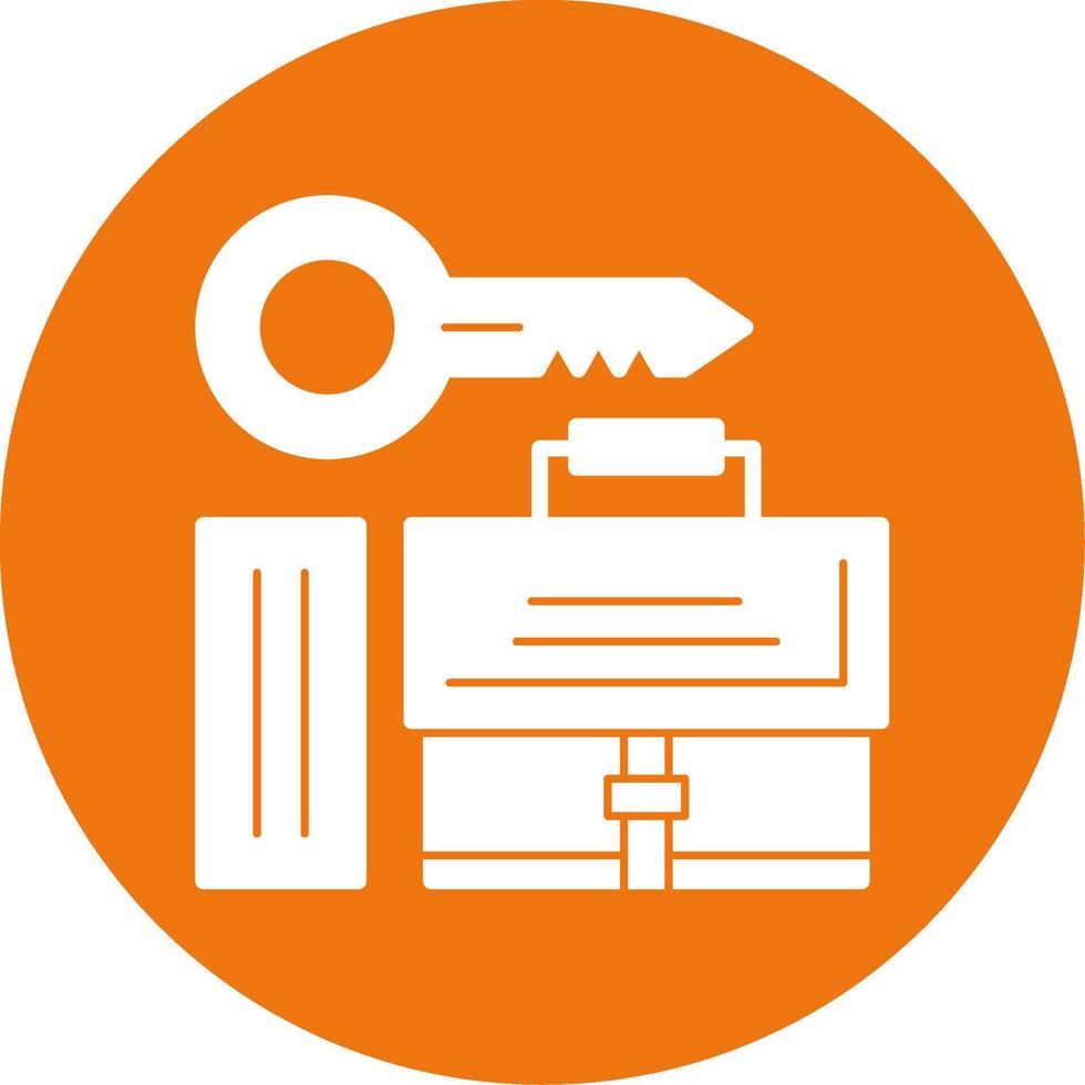 Key Glyph Style Icon vector