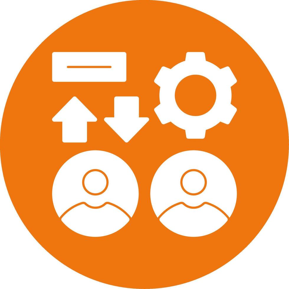 Teamwork Glyph Style Icon vector