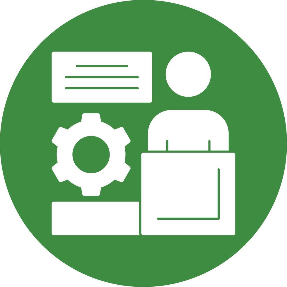 Leadership Glyph Style Icon vector