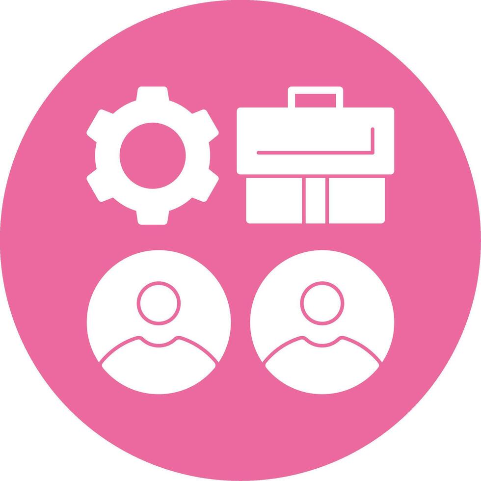 Group Glyph Style Icon vector