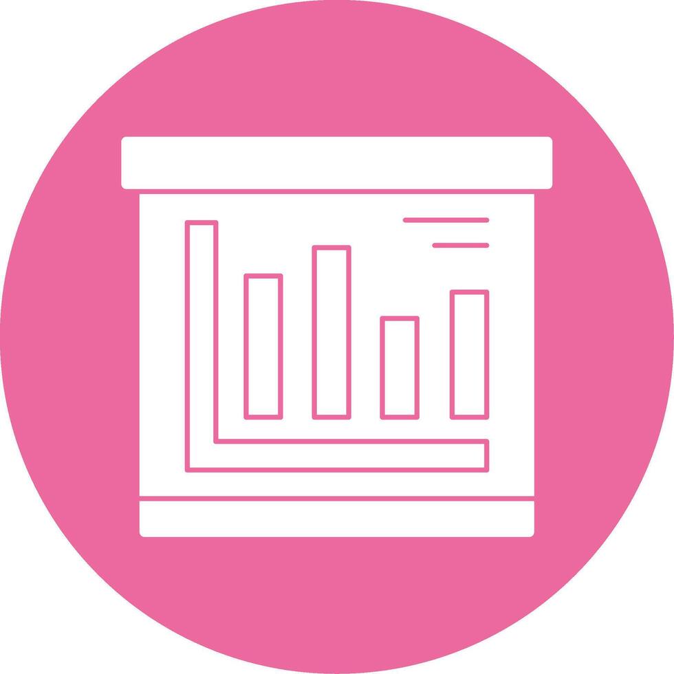 Chart graph Glyph Style Icon vector